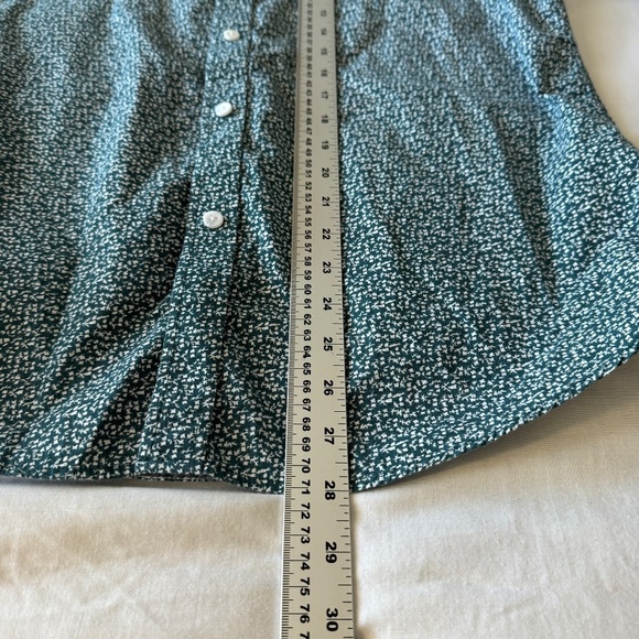 Rue Saint-Patrick Men's Long Sleeve Allover Button Up Casual Dress Shirt Green M - Picture 10 of 12